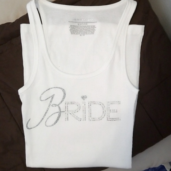 NWT Rare Victoria's Secret "I Do" Collection Bling "Bride" Racerback Tank Top - Picture 3 of 5